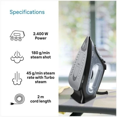 Braun 2400W Steam Iron - Black